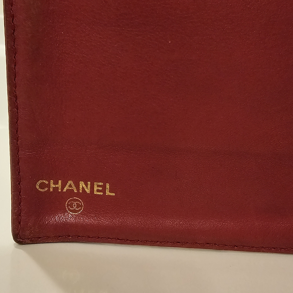 CHANELl Caviar Red Leather Wallet - Picture 6 of 10